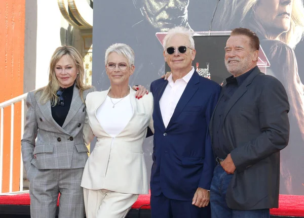 Melanie Griffith Jamie Lee Curtis Christopher Guest Arnold Schwarzenegger Mão — Fotografia de Stock