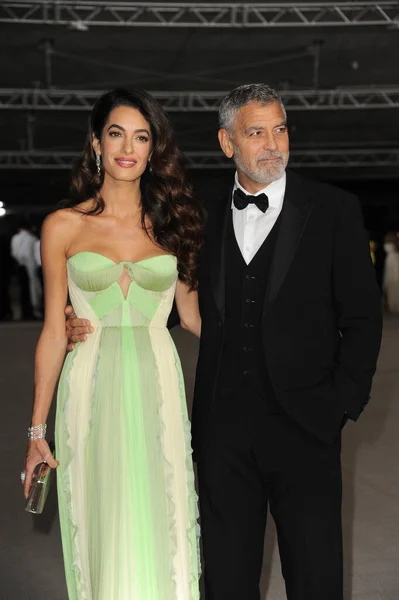 Amal Clooney George Clooney Secondo Gala Annuale Dell Academy Museum — Foto Stock