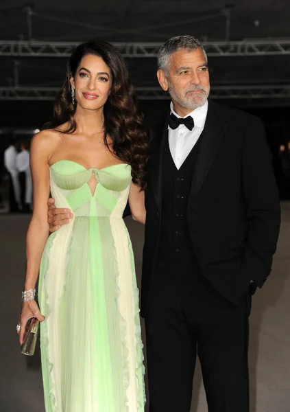 Amal Clooney Och George Clooney — Stockfoto