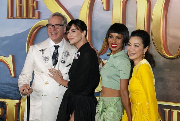 Paul Feig Charlize Theron Kerry Washington Michelle Yeoh Los Angeles — Stock Photo, Image