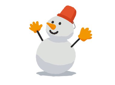 sevimli kardan adam vektör çizim