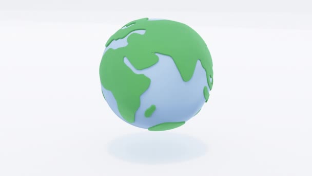 Clay Art Globe Plovoucí Vzduchu Rozlišení — Stock video