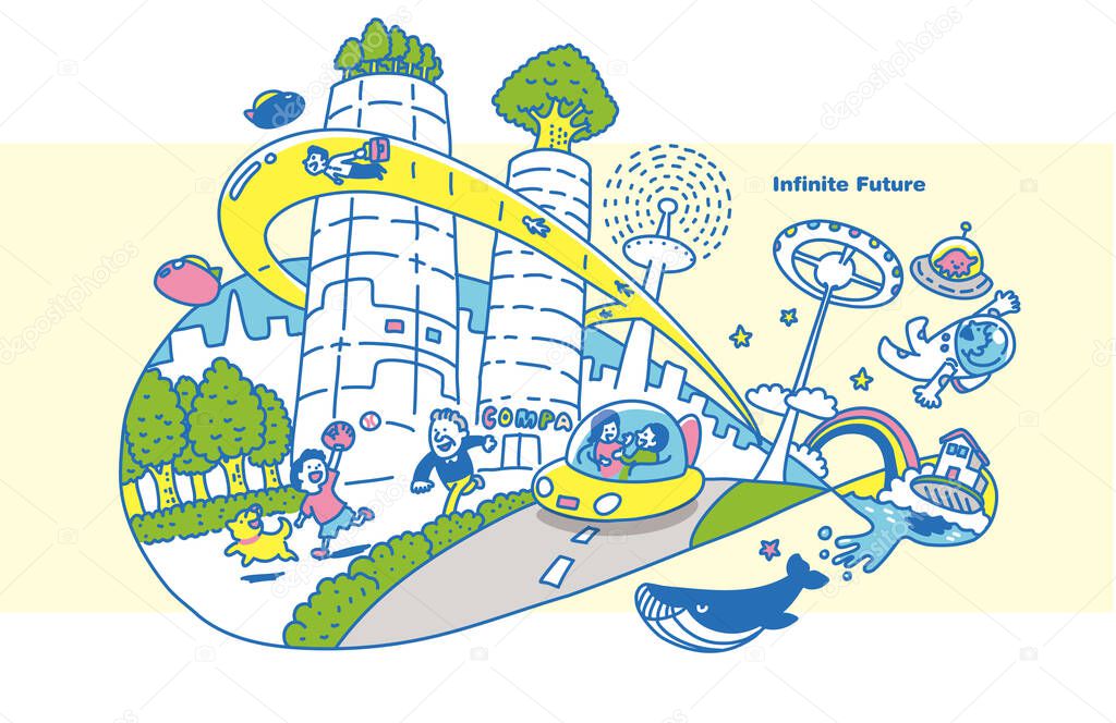 Infinite expected future expected illustration