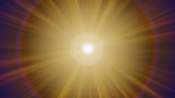 太阳和镜头耀斑图形材料 镜头耀斑 光泄漏 — 图库照片