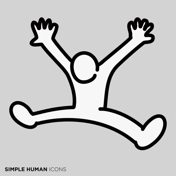 Port Series Jump Simple Person — Διανυσματικό Αρχείο