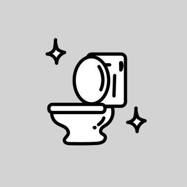 Basit ve şirin dokunuşlu güzel bir tuvaletin tasviri