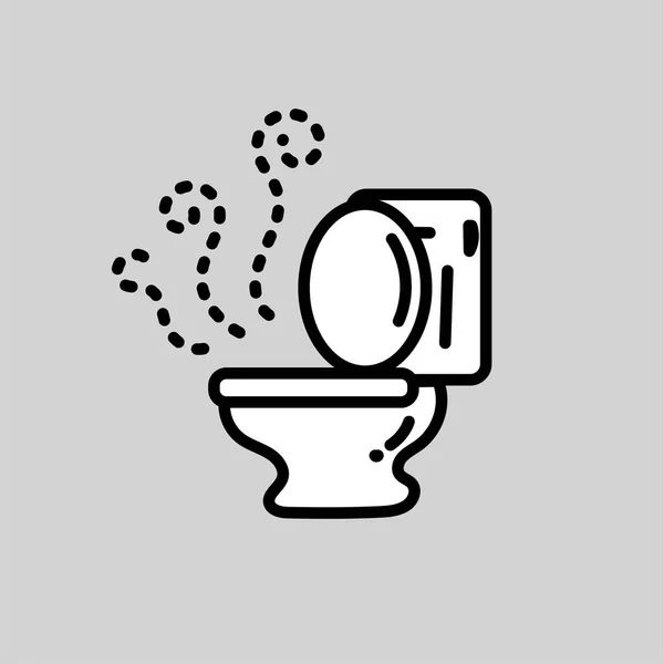 Een Eenvoudige Illustratie Van Een Vuil Toilet — Stockvector