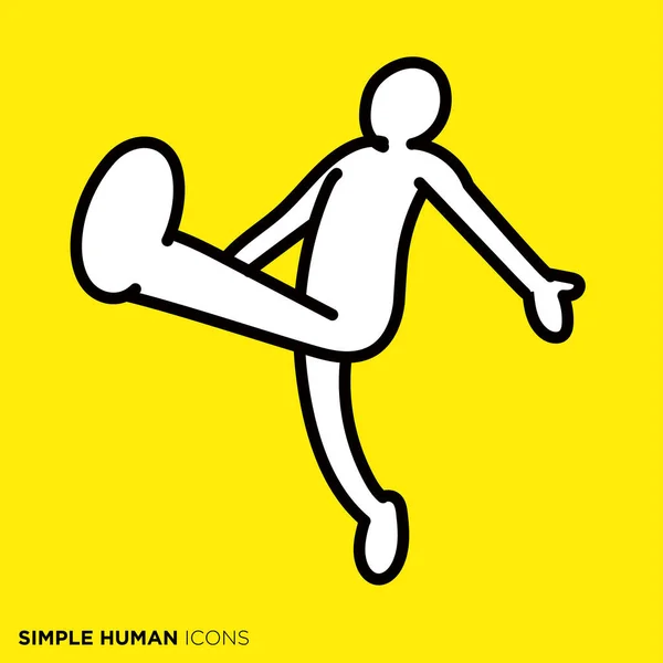 Simple Human Icon Series Lin Dance — Stockvector