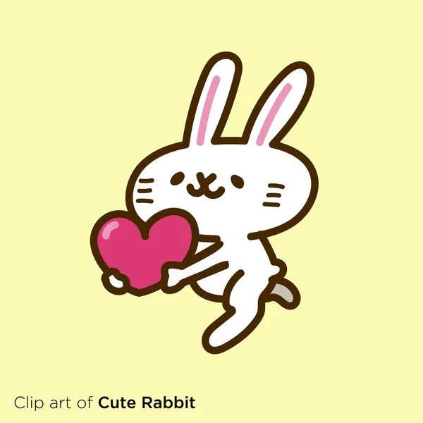 Rabbit Character Illustration Series Relaxing Rabbit — стоковый вектор