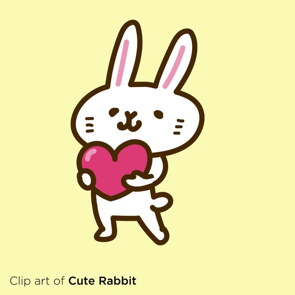 Rabbit Character Illustration Series Relaxing Rabbit — ストックベクタ