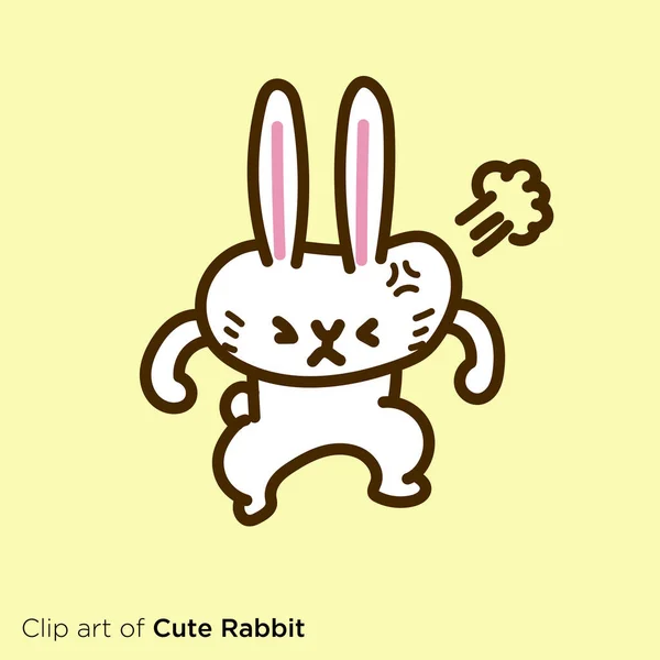 Rabbit Character Illustration Series Relaxing Rabbit — Stockvektor