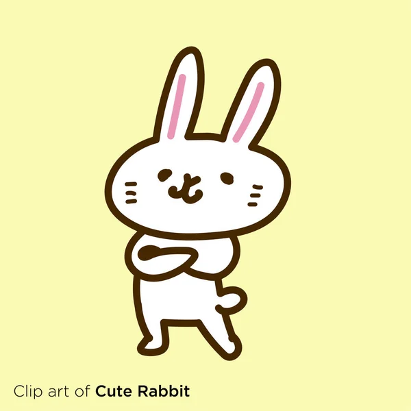 Rabbit Character Illustration Series Relaxing Rabbit — 스톡 벡터