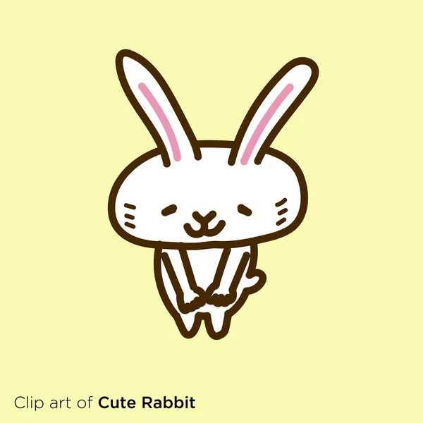 Rabbit Character Illustration Series Relaxing Rabbit —  Vetores de Stock