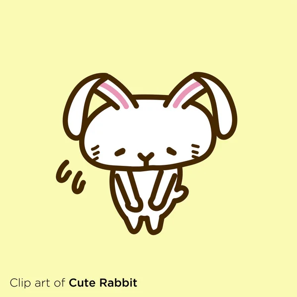 Rabbit Character Illustration Series Relaxing Rabbit — Stock Vector