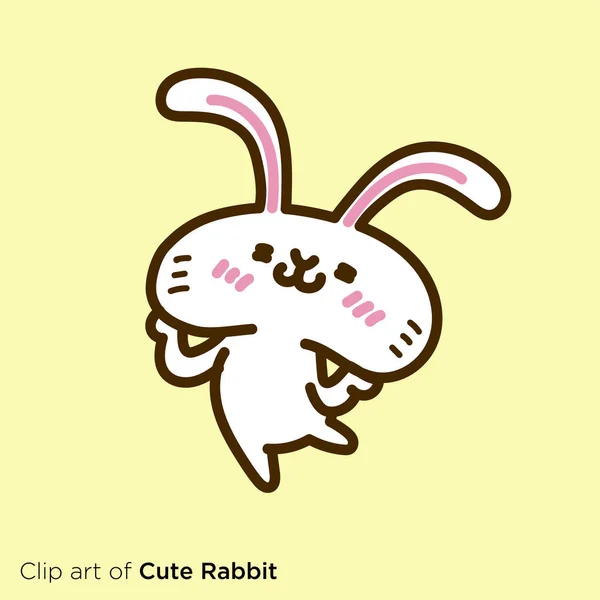 Rabbit Character Illustration Series Relaxing Rabbit — 스톡 벡터