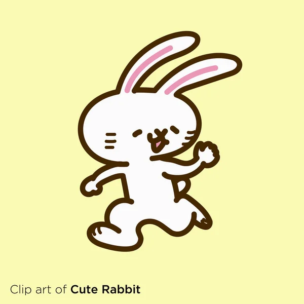 Rabbit Character Illustration Series Relaxing Rabbit — 图库矢量图片