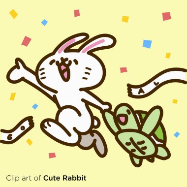 Rabbit character illustration series 