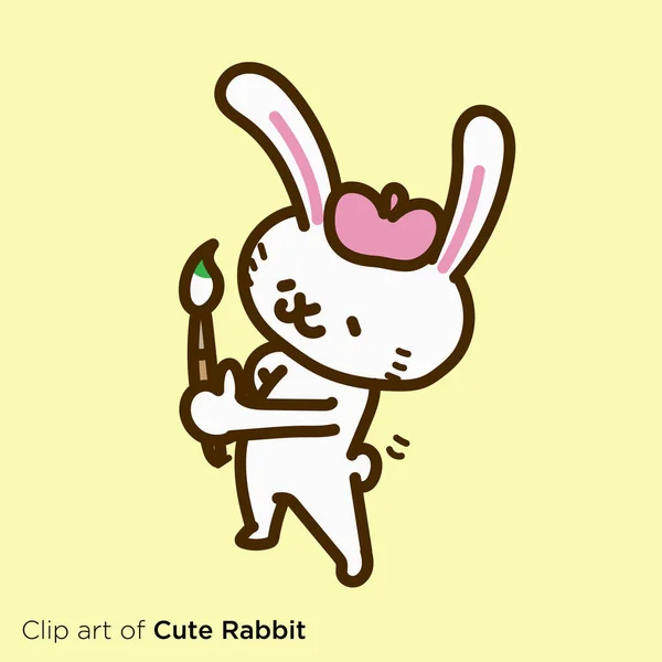 Rabbit Character Illustration Series Artist — 스톡 벡터