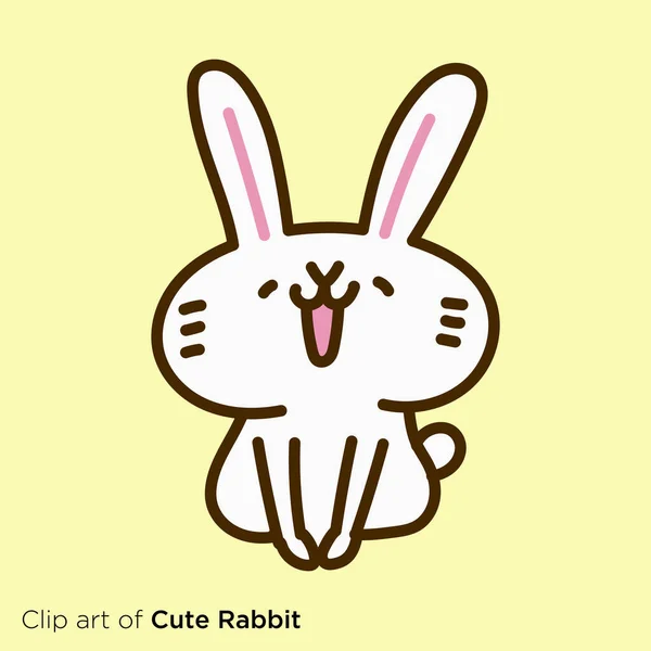 Rabbit Character Illustration Series Greeting Rabbit — 图库矢量图片