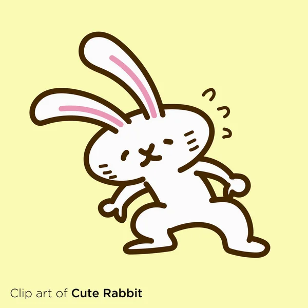 Rabbit Character Illustration Series Rabbit Worry — 图库矢量图片