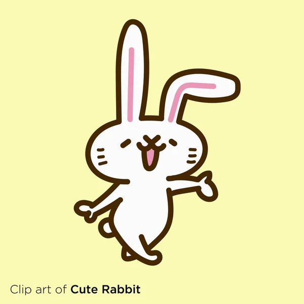 Rabbit Character Illustration Series Rabbit Guide — Vetor de Stock
