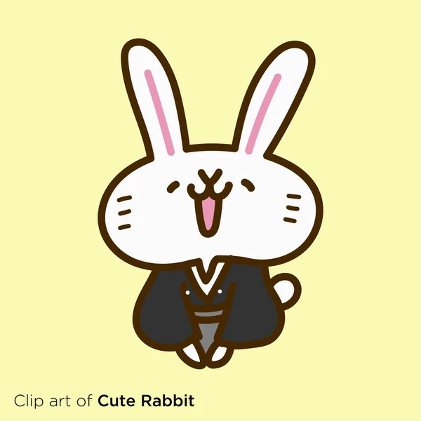 Rabbit Character Illustration Series Rabbit Greet New Year — Διανυσματικό Αρχείο