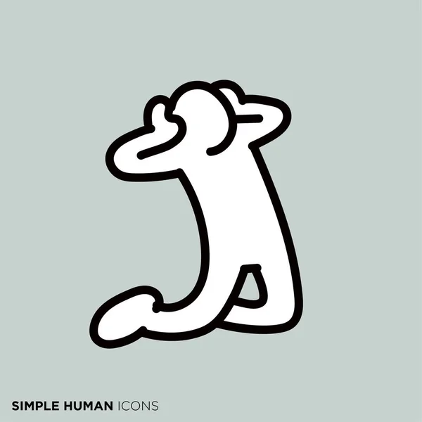 Simple Human Icon Series Crying People — ストックベクタ