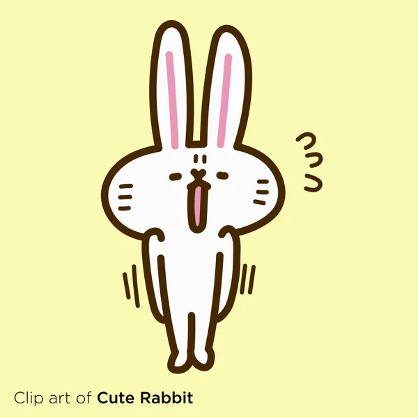 Rabbit Character Illustration Series Rabbit Rabbit — Vettoriale Stock