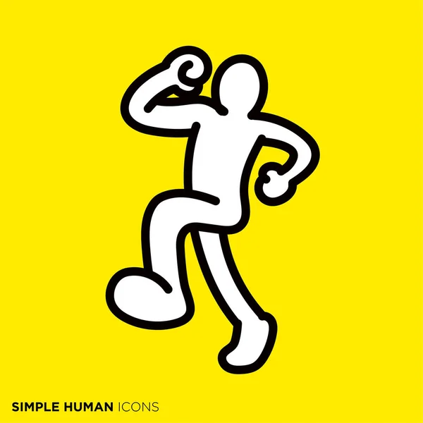 Simple Human Icon Series People Walking Well — Stok Vektör