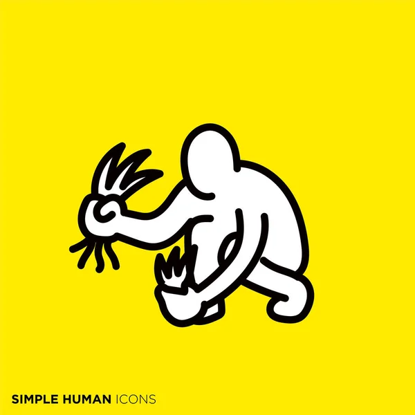 Simple Human Icon Series Weeding People — Stockvektor