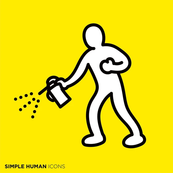 Simple Human Icon Series People Who Calmly Exterminate — Stock vektor
