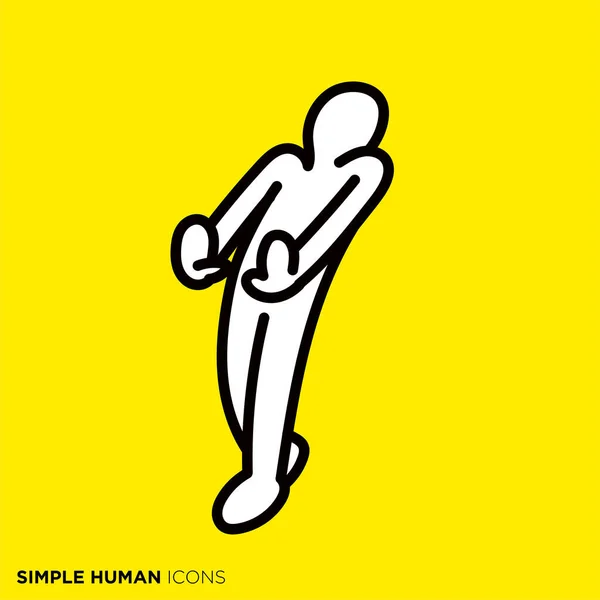 Simple Human Icon Series Person Who Refuses — ストックベクタ