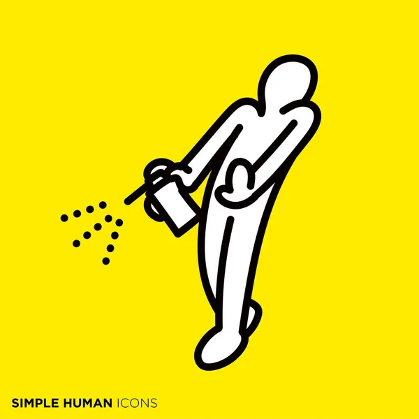 Simple Human Icon Series People Who Exterminate — ストックベクタ