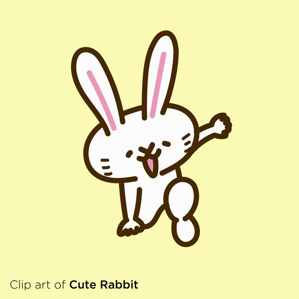 Kaninchen Charakter Illustration Serie Rabbit Hero — Stockvektor