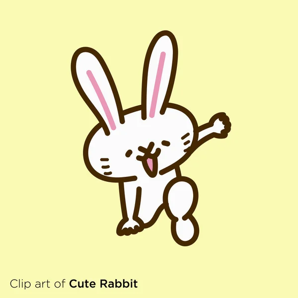 캐릭터 일러스트 시리즈 Rabbit Hero — 스톡 벡터