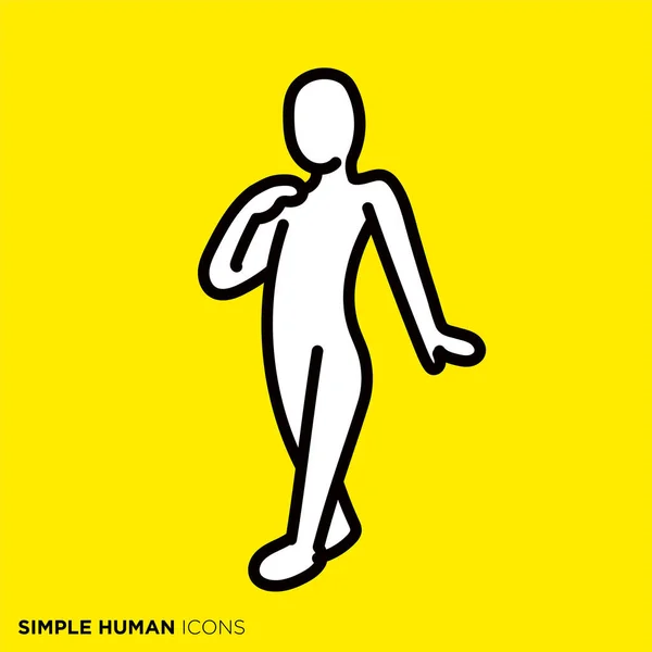 Simple Serie Iconos Humanos Personas Nobles — Vector de stock
