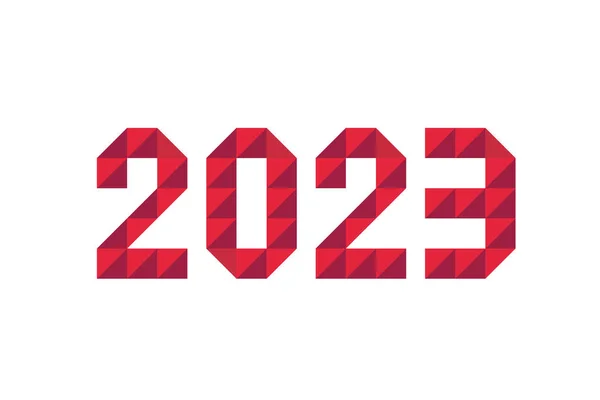 Μεταλλικό Κόκκινο Kanji Γραφικό Που Αντιπροσωπεύει 2023 — Διανυσματικό Αρχείο