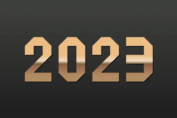 Gráfico Kanji Dourado Representando 2023 — Vetor de Stock