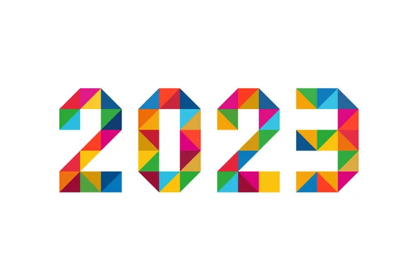 Grafica Colorata Moderna Che Rappresenta 2023 — Vettoriale Stock