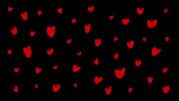 Dibujado Animación Corazón Animado Patrón Corazón Día San Valentín Animación — Vídeo de stock