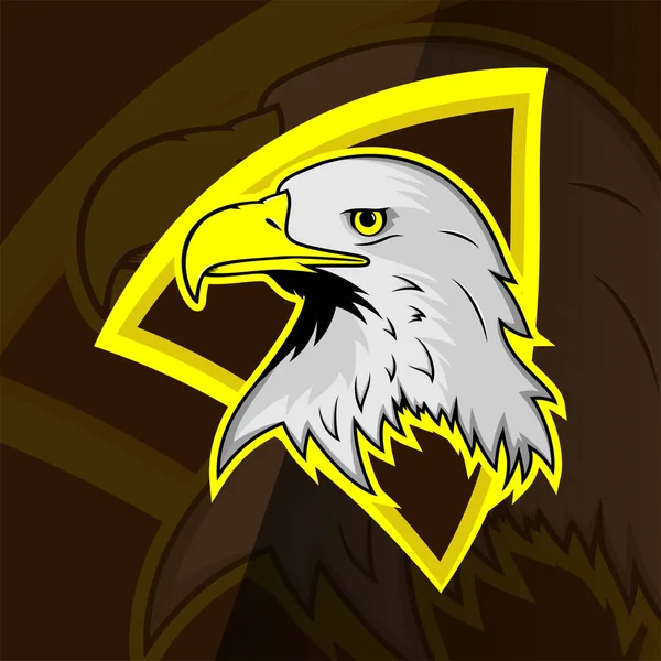 Vector Águila Cabeza Mascota Adecuado Para Juegos Otros Fines — Archivo Imágenes Vectoriales