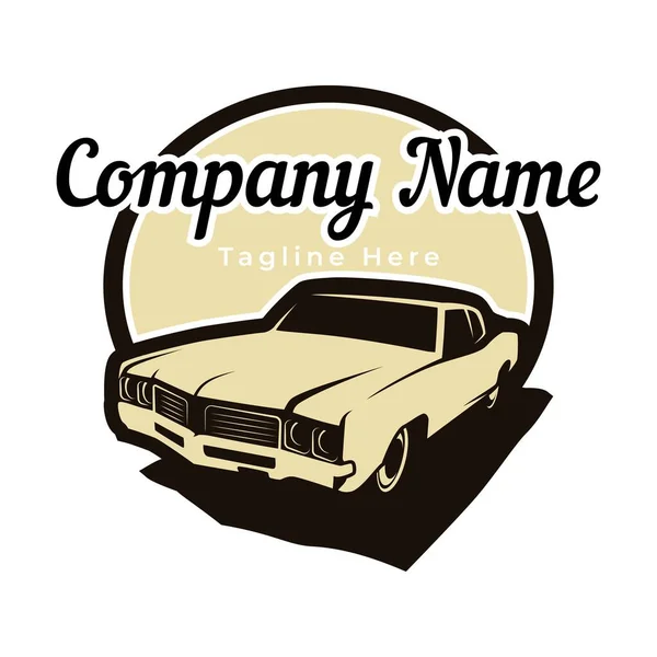 Diseño Logotipo Estilo Vintage Retro Clásico Con Iconos Automóviles Sin Gráficos Vectoriales