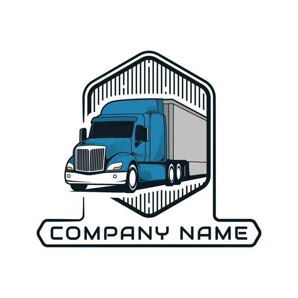 Логотип Бизнеса Занимающегося Транспортом Частности Компании Которая Хочет Иконку Грузовика — стоковый вектор