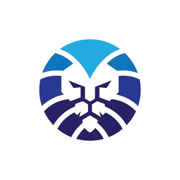 Lví Hlava Logo Obrázky Ilustrační Design — Stockový vektor