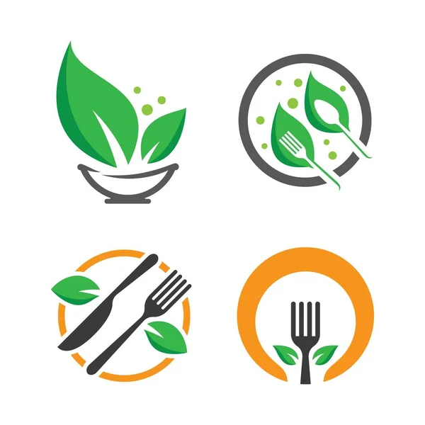 Végétarien Aliments Logo Images Illustration Design — Image vectorielle