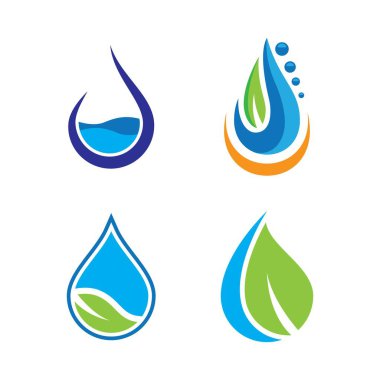 Eko su logosu resim çizimi tasarımı
