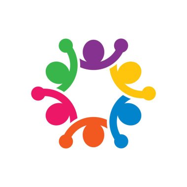 Toplum hizmeti logo resimleri tasarım illüstrasyonu