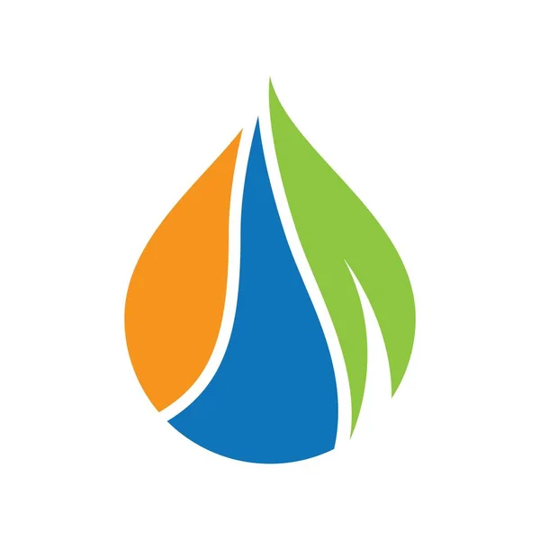 Νερό Πτώση Λογότυπο Εικόνες Εικονογράφηση Σχεδιασμό — Διανυσματικό Αρχείο