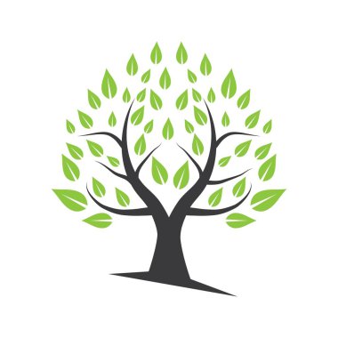 Ağaç logosu resim tasarımı illüstrasyonu
