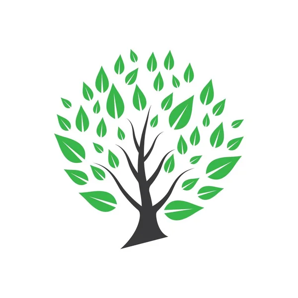 Ilustracja Projektu Logo Drzewa — Wektor stockowy